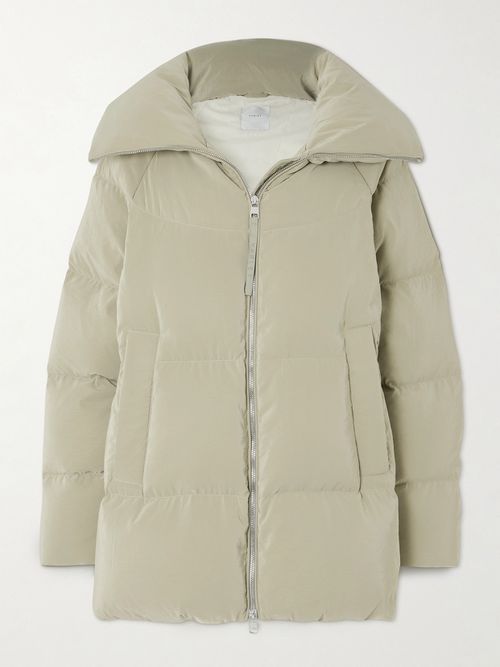 Valencia Quilted Crinkled-shell Down Jacket - Green