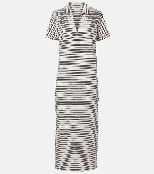 Corin striped cotton midi dress