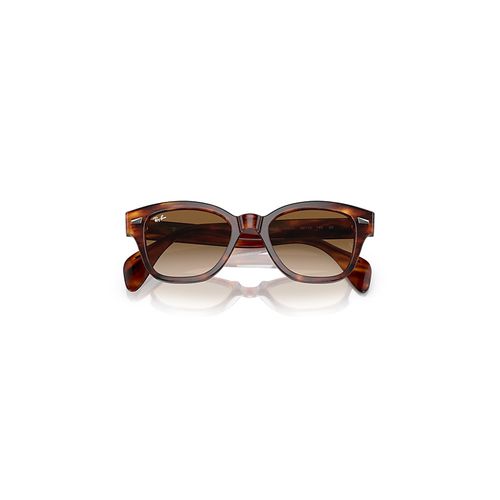 Ray-Ban Rb0880s Sunglasses Striped Havana Frame Brown Lense