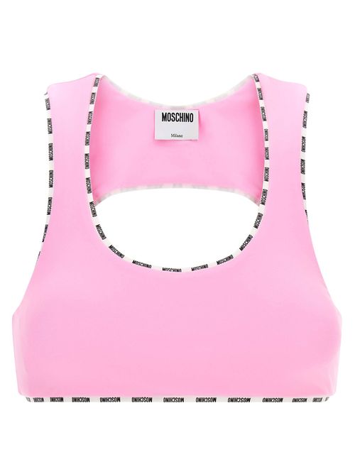 Logo-Embellished Tank Top — pink
