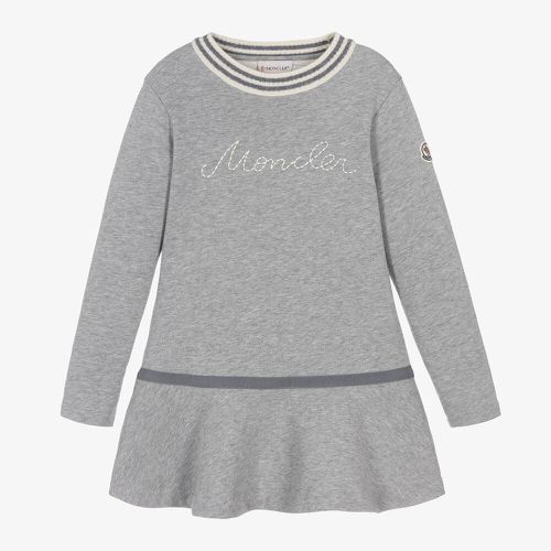 Girls Grey Cotton Jersey Dress