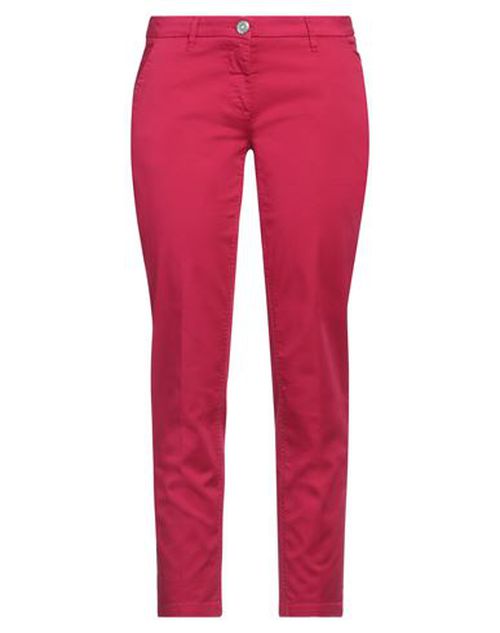 Woman Pants Fuchsia Size 24 Cotton, Elastane