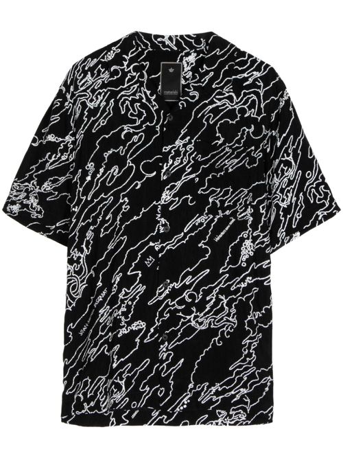 Maha Basquiat abstract-print shirt - Black