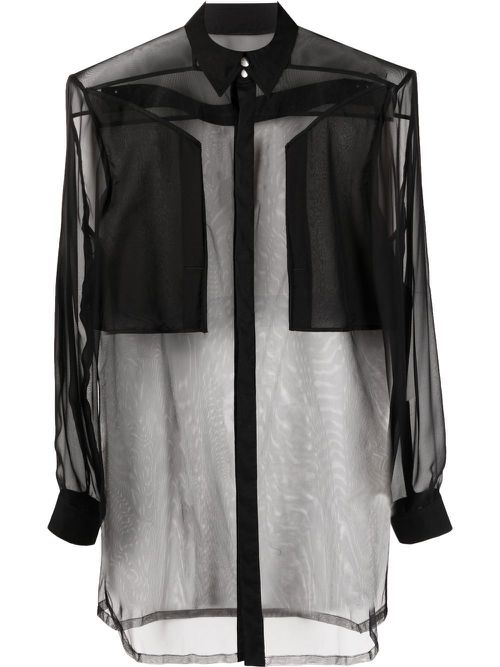 Utility see-through shirt - Black
