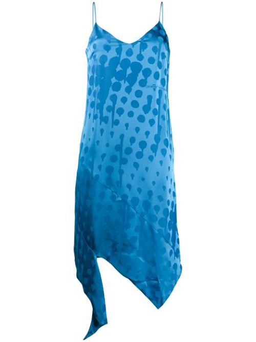 Jacquard-woven slip dress