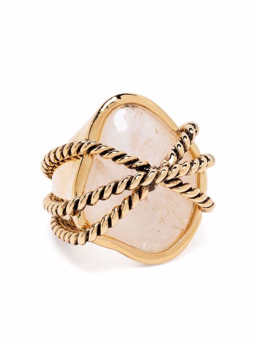 Mycene rock crystal ring - Gold
