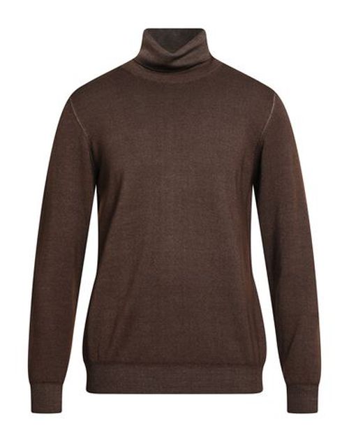 Man Turtleneck Brown Size XL Merino Wool