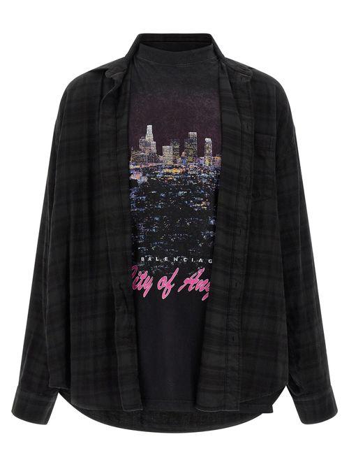 City of Angels Print Shirt — Black