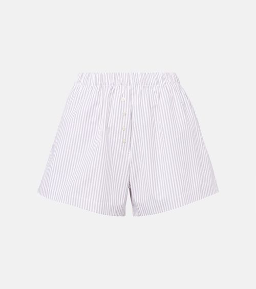 Yoshi striped cotton-blend twill boxers