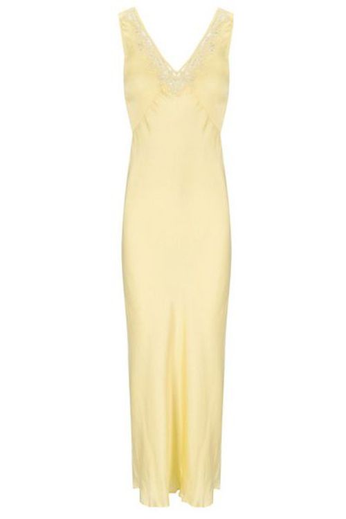 TWINSET Lace Panelled Satin Maxi Dress