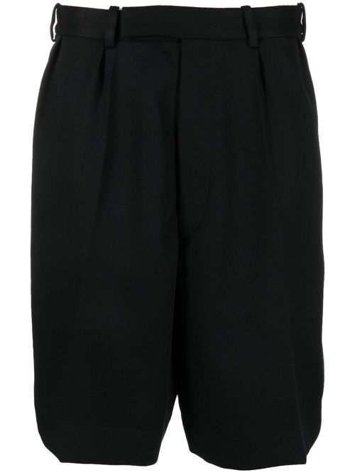 Mid-rise drop-crotch shorts - Black