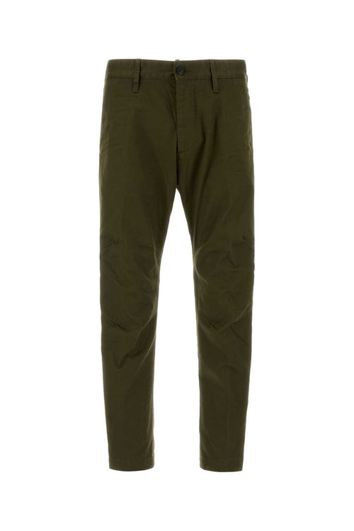 Olive Green Stretch Cotton Chino Pant