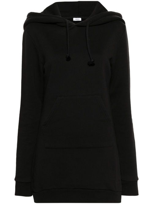 Graphic-print hoodie mini dress - Black