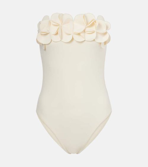 Tess floral-appliqué swimsuit