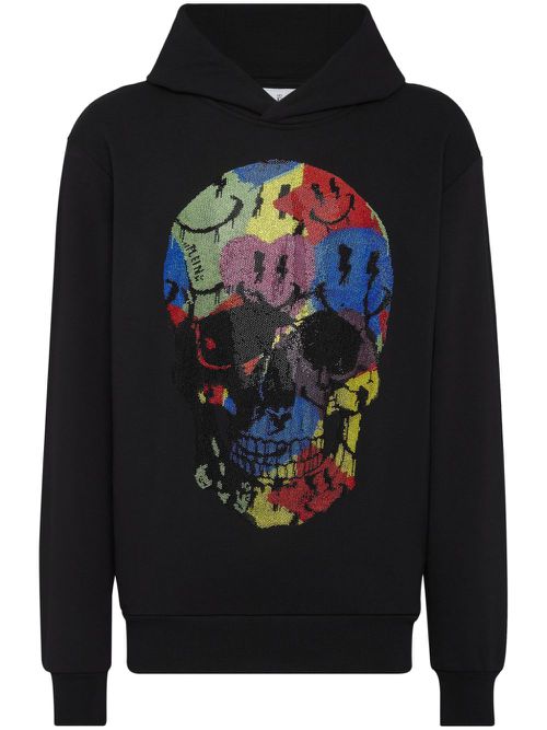 Skull-embellished sweatshirt - Black