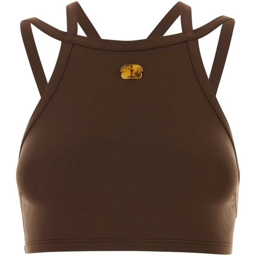 Blaze Brown Stretch Nylon Neely Bikini Top