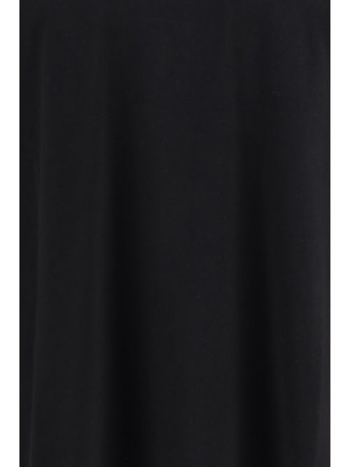 Crewneck Long-Sleeve Cotton T-Shirt — Black