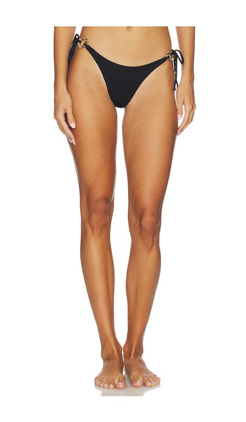 Bond Eye Vista Ring Tie Side Bikini Bottom in Black