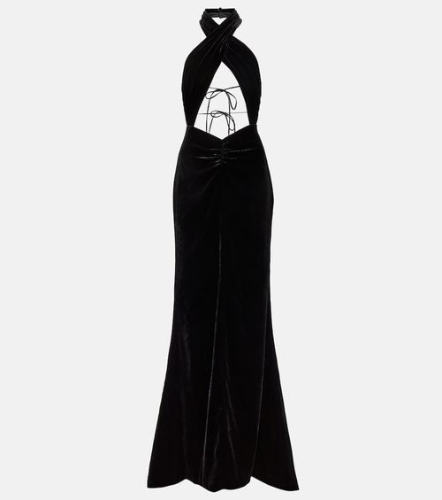 Alessandra Rich Cutout velvet gown