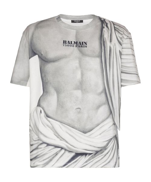 Logo T-shirt with Statue print