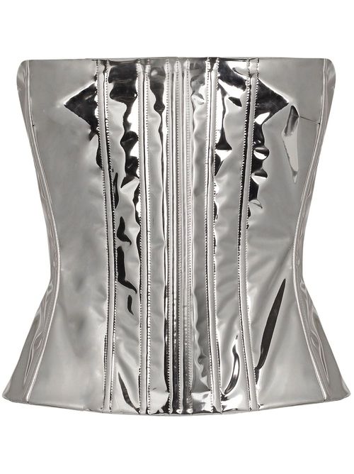 Layered fitted corset - Silver