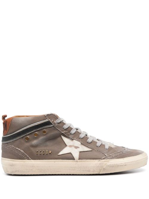 Mid Star distressed-effect sneakers - Brown