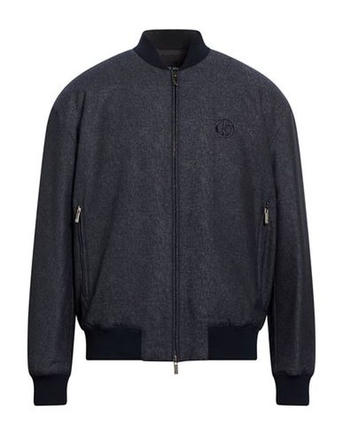 Man Jacket Navy Size 40 Virgin Wool, Viscose, Silk