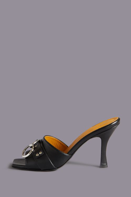 R13 Sid Heeled Harness Slide - Black