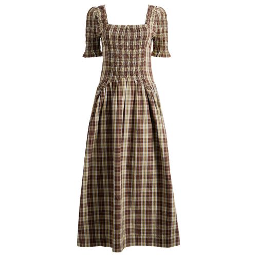 Women's Emmy Shirred Midi Dress Cocoa