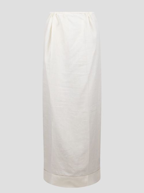 Embroidered Linen Skirt