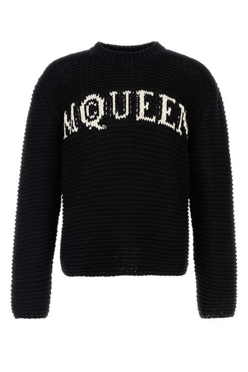 Black crochet sweater