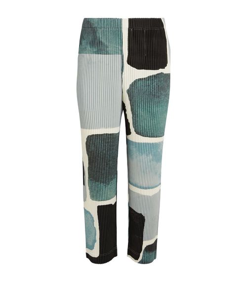 Landscape Print Pleated Trousers