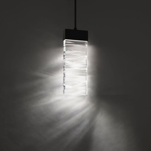 Black LED Outdoor Pendant from the Labrynth Collection