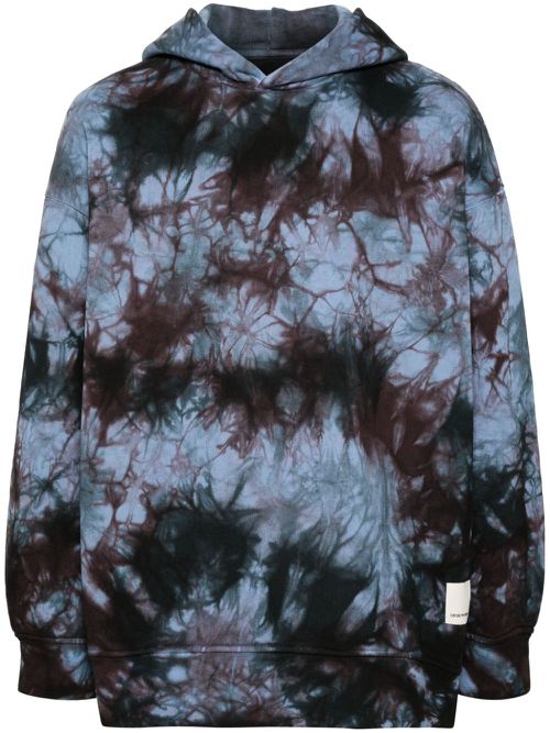Space-print hoodie - Blue
