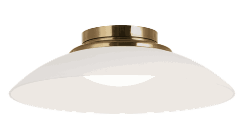Aged Gold Brass LED Flush Mount from the Luna Collection