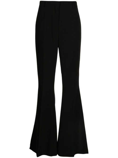 High-waisted flared trousers - Black