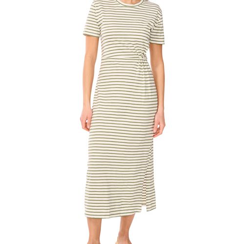Robe Vince Camuto Vert Foncé - Taille 6, Sans Manches, Superposition En Chiffon, Neuve Avec étiquettes