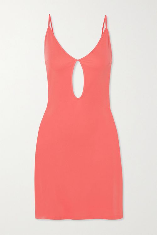 Cutout Jersey Mini Dress - Pink