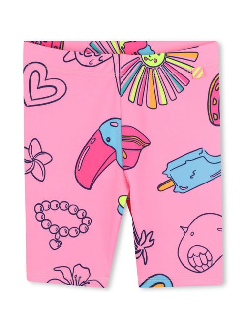 Graphic-print shorts - Pink