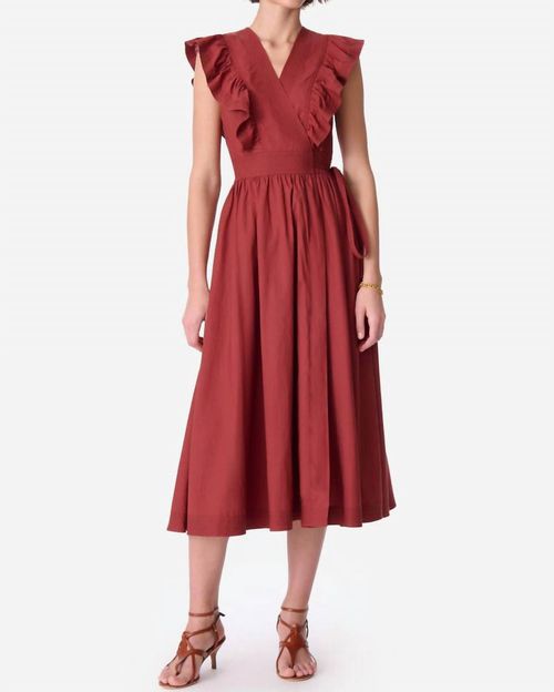Ermione Long Dress In Burgundy