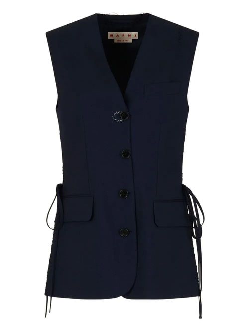 Wool Waistcoat With Side Slits