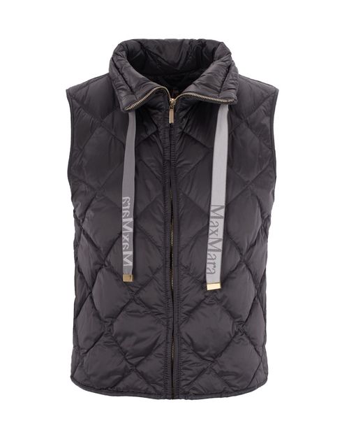 Grey Quilted Shirt Collar Jacket