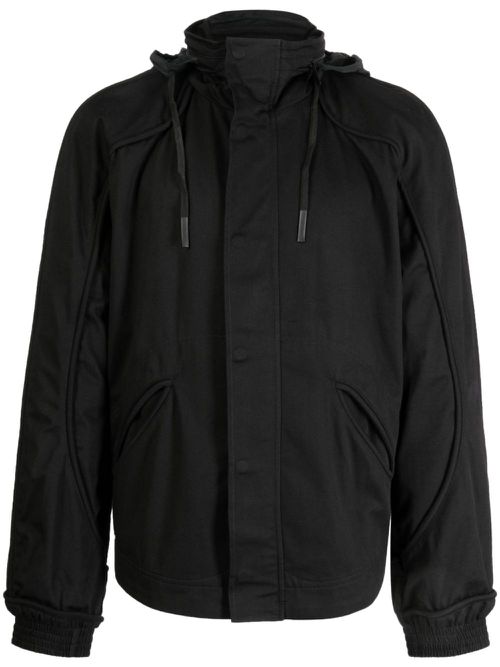 Hooded bomber jacket - Black