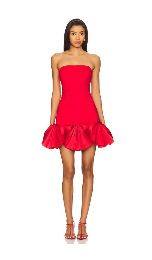 ELLIATT Evee Strapless Mini Dress in Red. XXL. Also in L, M, S