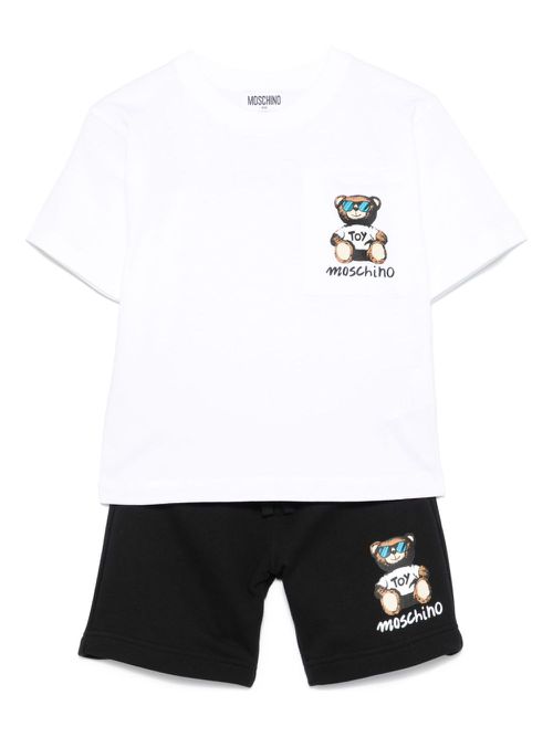 Teddy Bear shorts set - White