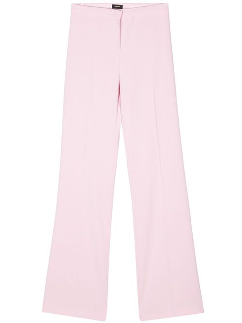 Crepe high-waist flared trousers