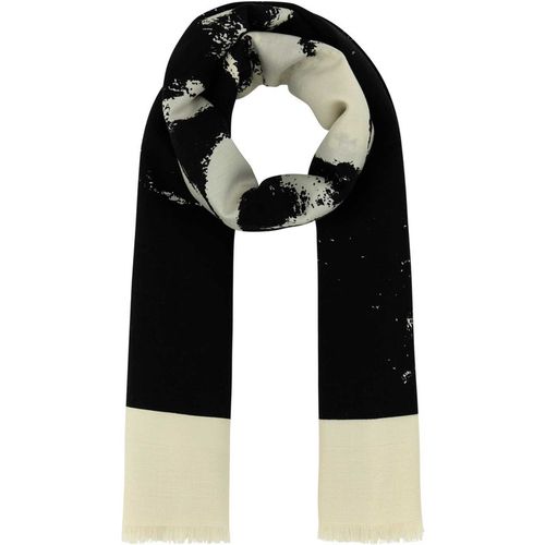 Alexander Mcqueen Ivory Silk Blend Scarf