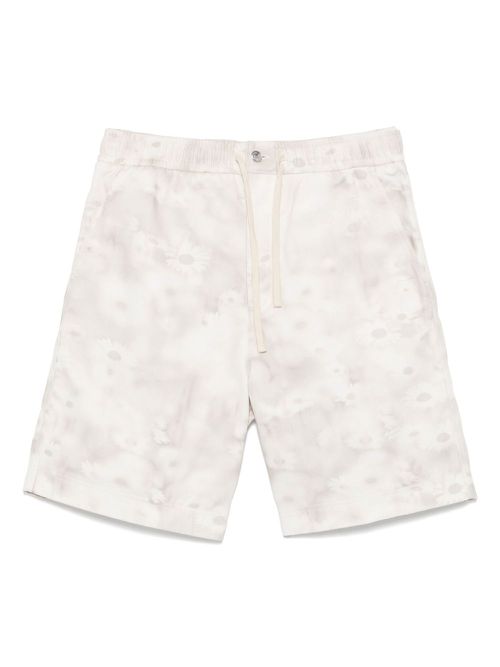 Maison Kitsuné printed denim shorts - White