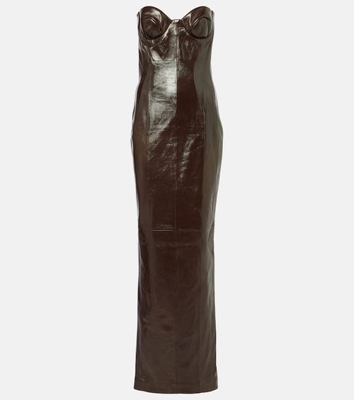 Rochelle leather bustier gown