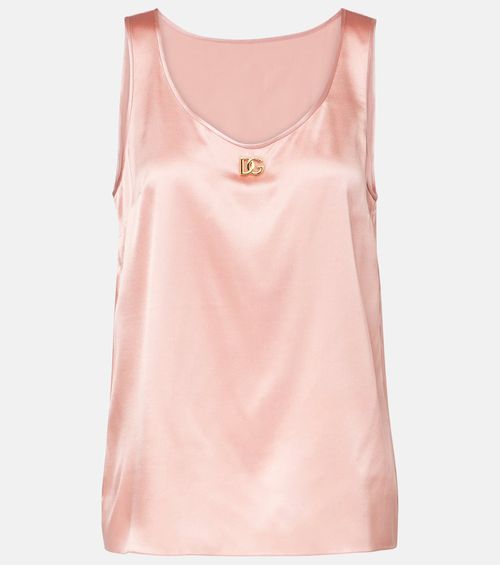 DG silk-blend satin top